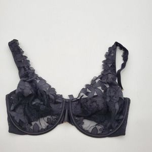 Victoria Secret SZ 34DDD Very Sexy Unlined Demi Underwire Sheer Floral